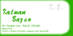 kalman bazso business card