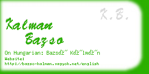 kalman bazso business card
